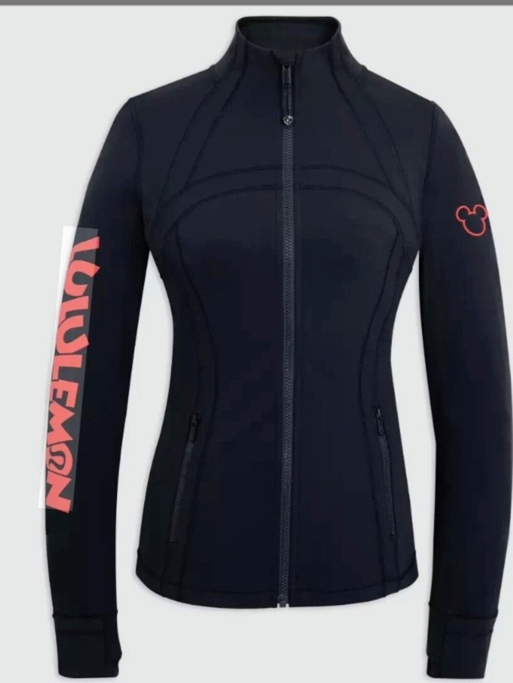 Lululemon x Disney Black Athletic Jacket with Red Logo